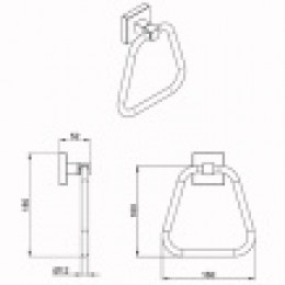 RINA Полотенцедержатель, хром