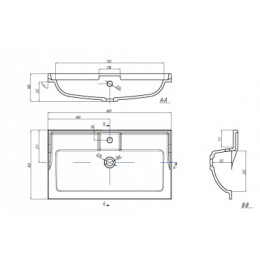 Фабиа 800 Раковина бел.