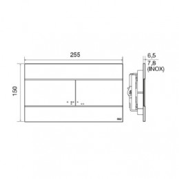 659044 Панель механ. Двойная SLIM, пластик, хром глянцевый