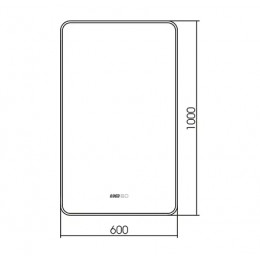 AZARIO зеркало INCANTO 600*1000 - 3.1 ЖК-часы, подогрев, сенсор выкл, парящая подсветка (в стену)