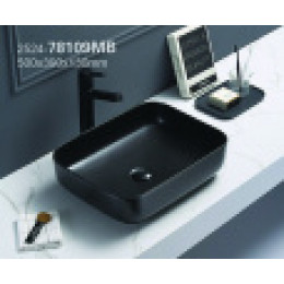 AZ-78109MB Раковина накладная 500*390*130 мм матовый черный
