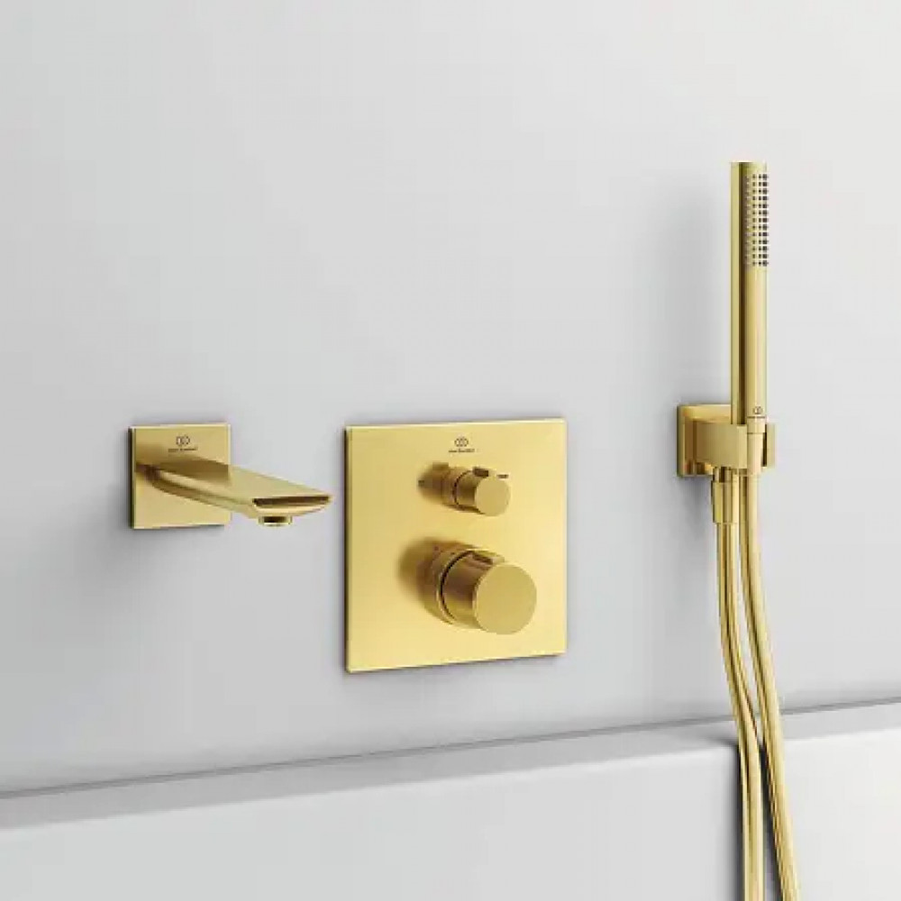 BC771A2 IDEALRAIN Держатель с подключением душевой лейки 1/2", кубический дизайн