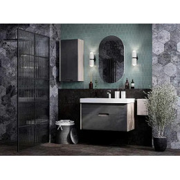 Оливия Модуль подвесной Грей/Дуб Ойстер левый