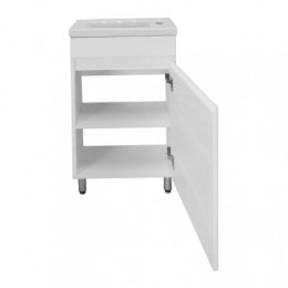 Комплект Тумба Эстима 40Н напольная с раковиной Миранда 40, правая