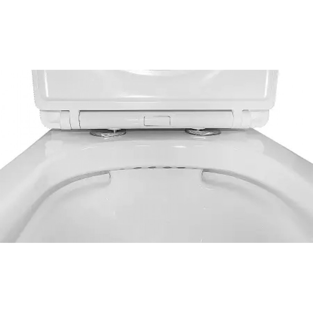 AZ-8303 Унитаз напольный SAVIA с системой смыва Rimless, безободковый с сиденьем микролифт 640*370*810mm