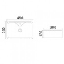 AZ-4569A Раковина накладная 49*38*13