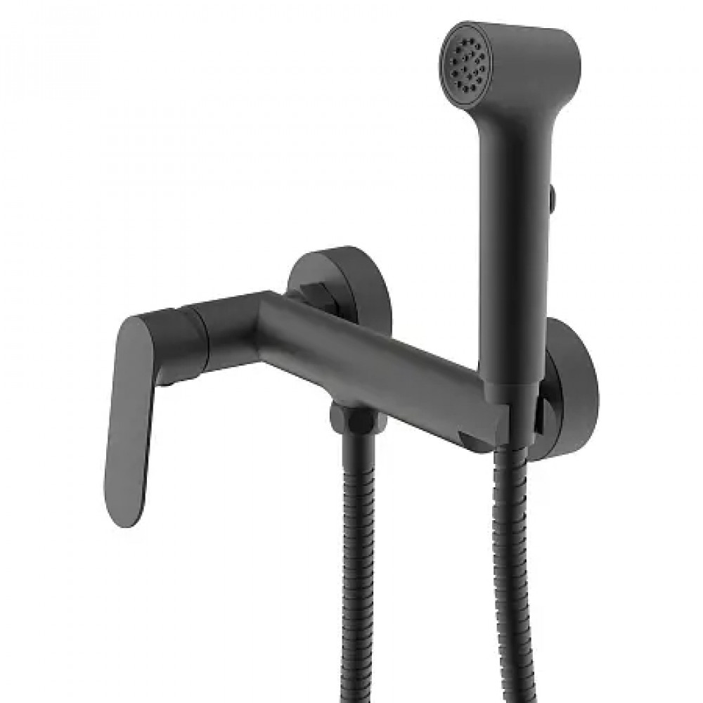 Alanti Гигиенический душ со смесителем, черный матовый