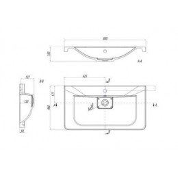 Шерилл Раковина 850 белая