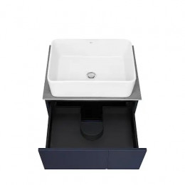 Luna Тумба под раковину 60, 2 ящика, синий