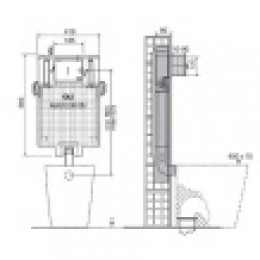 885070/600051 Бачок сливной OLI 80, механический