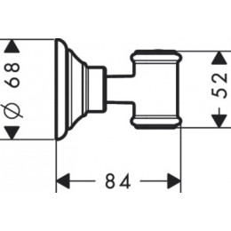 16325820 Axor Montreux Держатель ручного душа, шлифованный никель