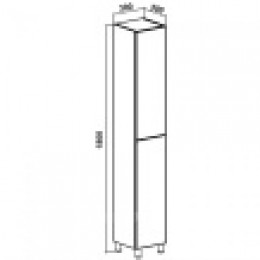 Пенал Stella 30 напольный левый (300*1800*300)