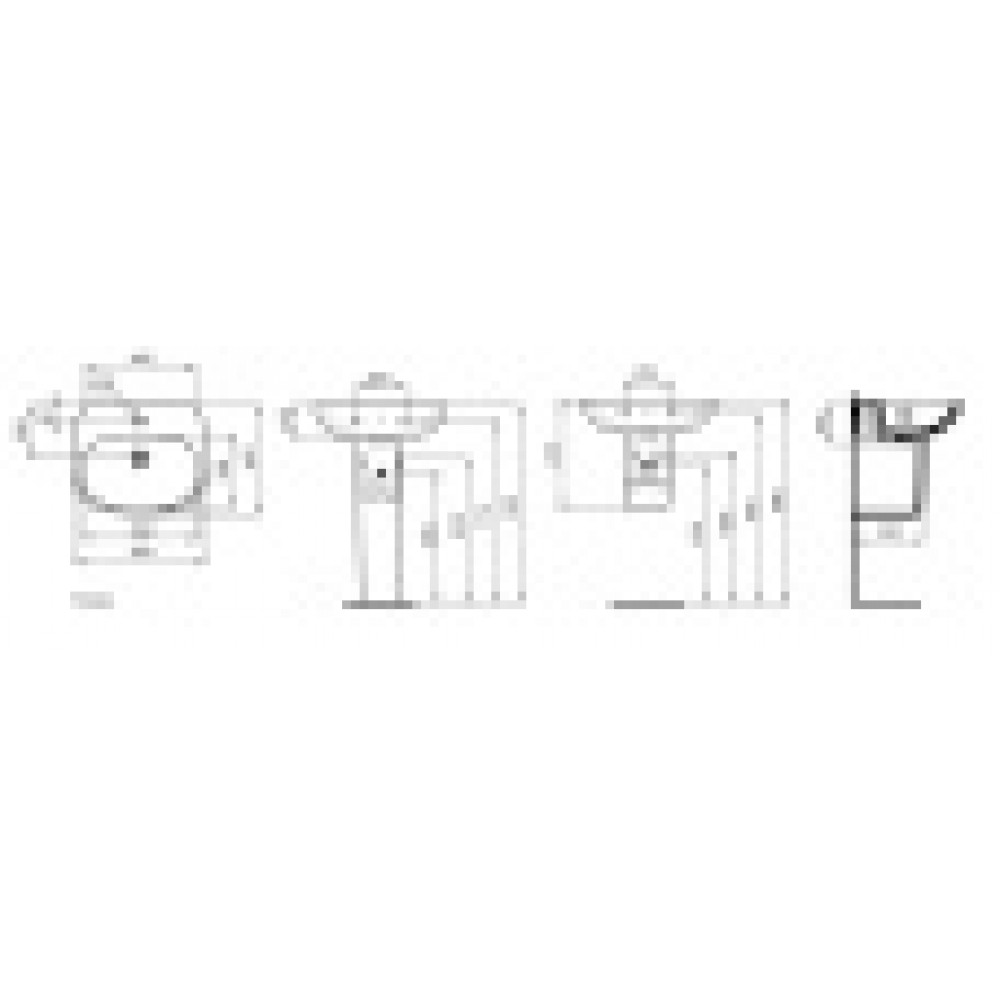 T352301 TESI  Умывальник 55 см (тонкий бортик)