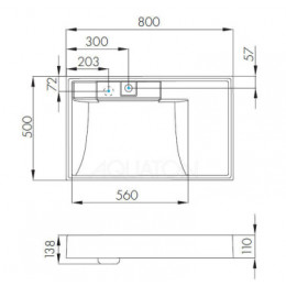 Рейн 80 Раковина Белая