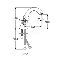 Смеситель Рокс для раковины, хром