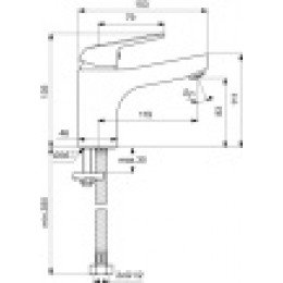 BA385AA VIDIMA FINE GRANDE Смеситель для умывальника, система монтажа EASY-FIX (облегченный монтаж)