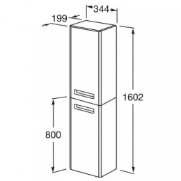 Шкаф-колонна The Gap Original R терракота, правая