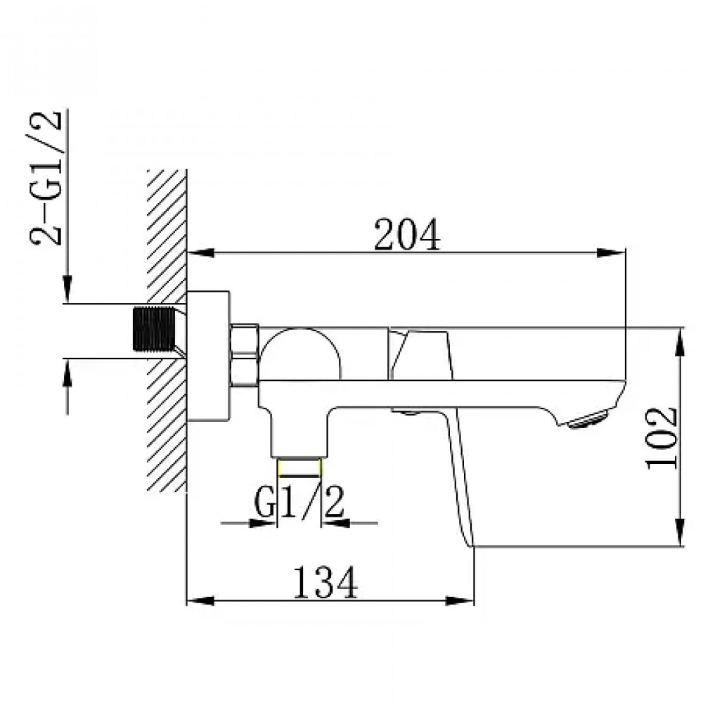 Alanti Смеситель для ванны с ручным душем, хром