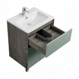 Форест 60 Тумба Дуб Рошелье/Сумеречный голубой (БЕЗ УМЫВАЛЬНИКА ЭЛИНА 60)