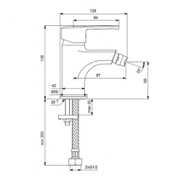 BA236AA UNO Смеситель для биде