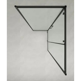 Душевое ограждение CS-AB02B-128 120x80x190，профиль черный матовый，6 мм прозрачное стекло