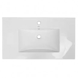 Комплект Тумба Santorini 80 (810*810*470) с раковиной Leon 7506-80 Белый Глянец