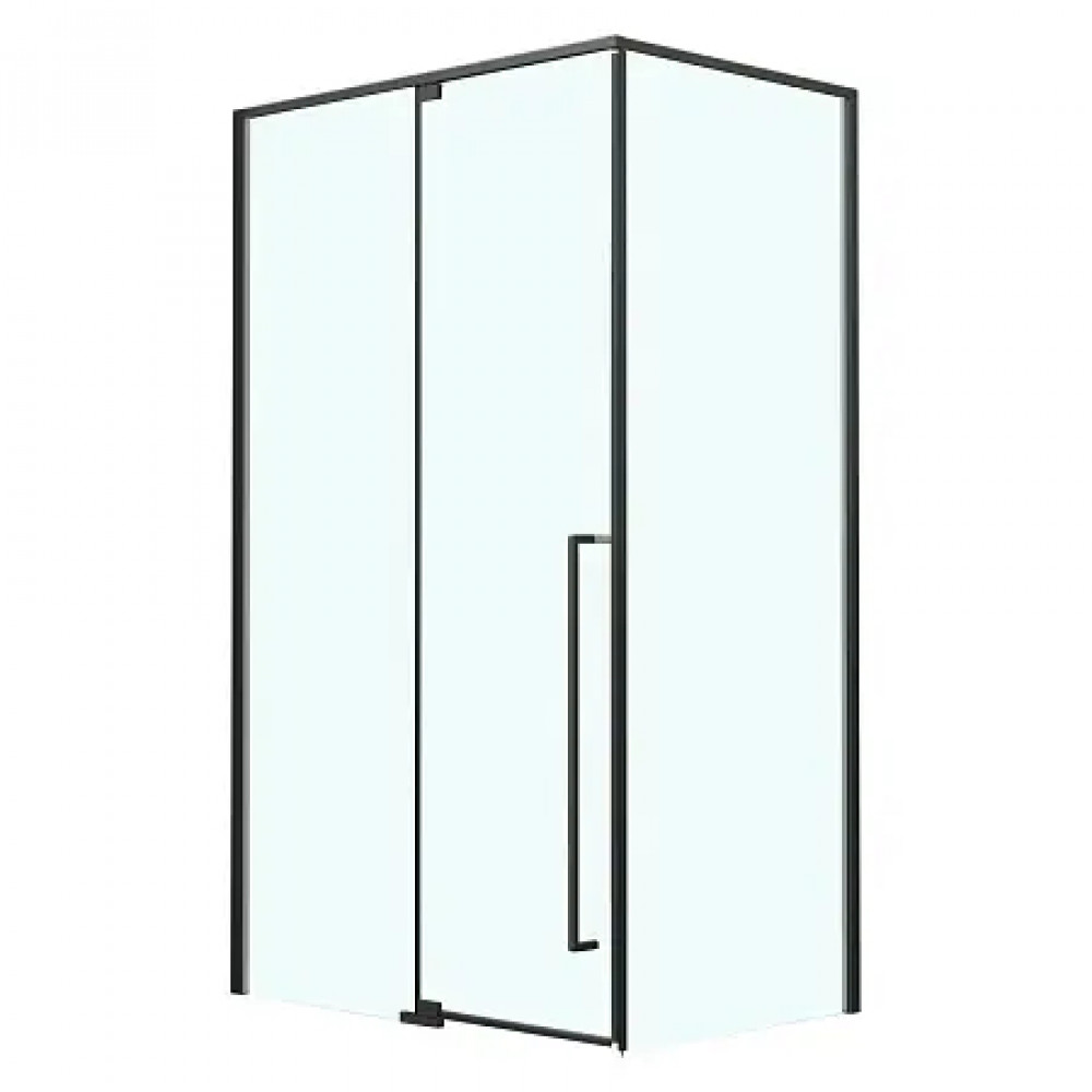 AZ-J50-12080-MB-CL Душевое ограждение MALE SQR-120х80х195-MB-CL, прозрачное стекло 6 мм, профиль матовый черный