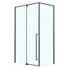 AZ-J50-12080-MB-CL Душевое ограждение MALE SQR-120х80х195-MB-CL, прозрачное стекло 6 мм, профиль матовый черный
