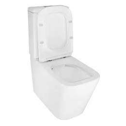 AZ-8303 Унитаз напольный SAVIA с системой смыва Rimless, безободковый с сиденьем микролифт 640*370*810mm