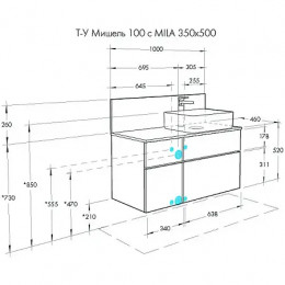 Мишель 100 Столешница+панель Дуб Эндгрейн универсальная