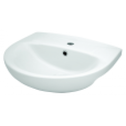 Умывальник "Аттика 55" с хромированным обрамлением УП (Белый, ВКС)/24шт (без крепления)