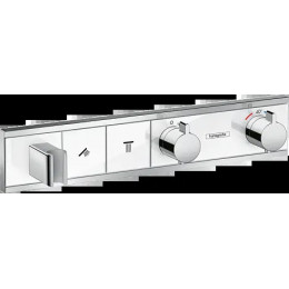 15355400 RainSelect Термостат, скрытого монтажа, для 2 потребителей, белый/хром (нужна СЧ 15310180)