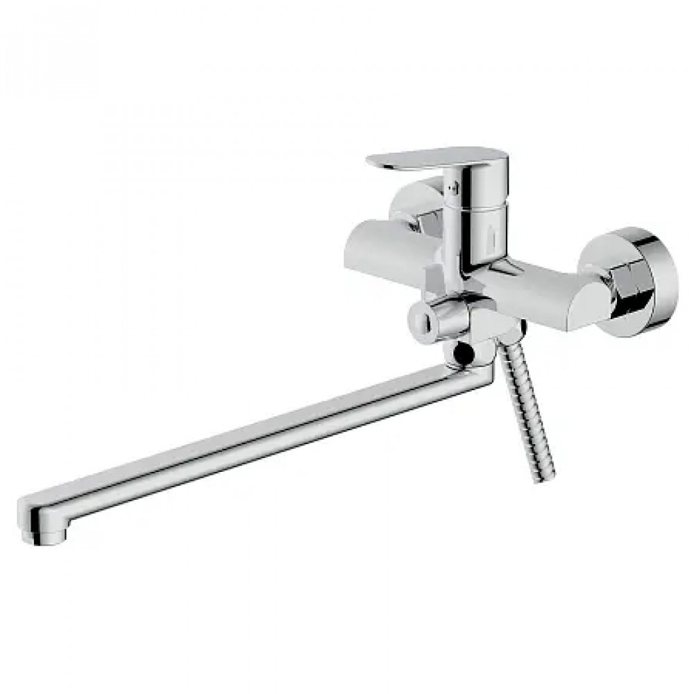 Alanti Смеситель для ванны с ручным душем, длинный излив, хром