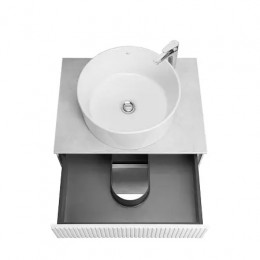 Марбл 60 Тумба-умывальник Слэйт/Белый матовый (Mila,Одри)