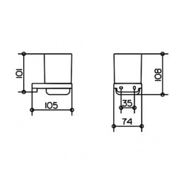 12750019000 Collection Moll стакан подвесной хром / хрусталь