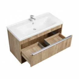 Хоуп Тумба-умывальник 100/1 Орех (БЕЗ Умывальника Миранда-100)