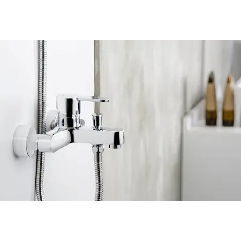 TEVIS Смеситель для ванны с коротким изливом, хром