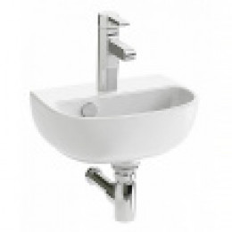 E4761-00 ODEON UP Компактный рукомойник 36 х 26 см, одно отверстие под смеситель, белый