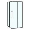 AZ-R43-90-MB-CL Душевое ограждение SHANGHAI SQP-90х90х195-MB-CL, прозрачное стекло 6 мм, профиль матовый черный