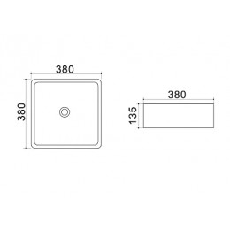 AZ-4566 Раковина  38*38*13,5  см