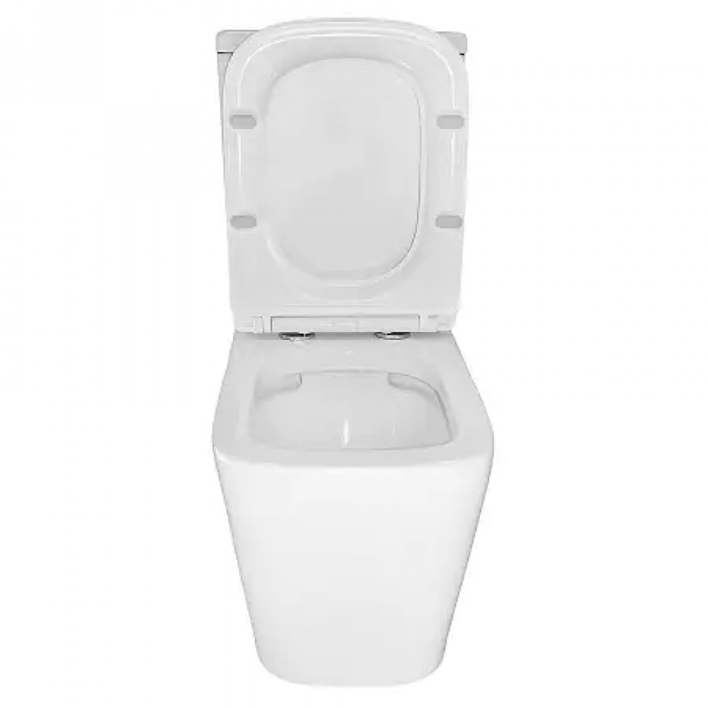 AZ-8303 Унитаз напольный SAVIA с системой смыва Rimless, безободковый с сиденьем микролифт 640*370*810mm