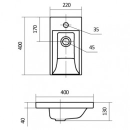 АКВАТОН Миранда-40 Умывальник