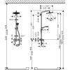 26791000 Croma Select 280 Air 1jet Showerpipe с однорычажным смесителем