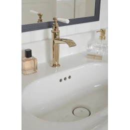 E24307-BGG CLEO 1889 Смеситель для раковины с д/к, глянцевое золото
