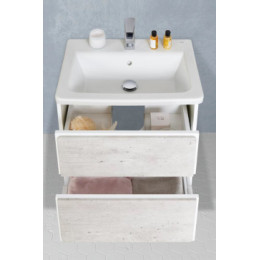 RONDA Модуль д/раковины 700 мм, белый глянец/антрацит (подходит раковина Gap Original)