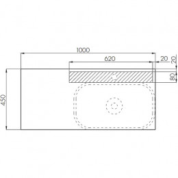 Мишель 100 Столешница+панель Дуб Эндгрейн универсальная