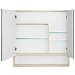 Сканди 90 зеркало-шкаф Белый/Дуб Верона