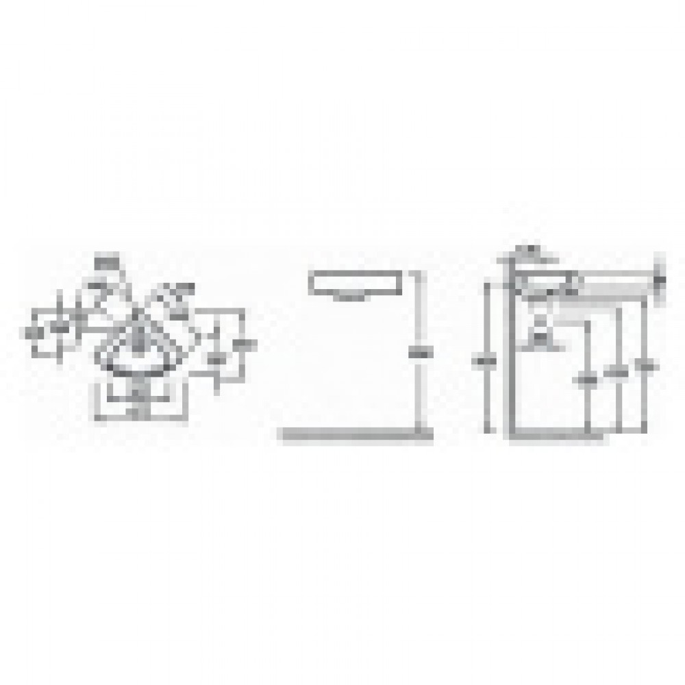 EGP112-00 ODEON RG Угловой рукомойник 34 см*34 см