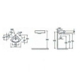EGP112-00 ODEON RG Угловой рукомойник 34 см*34 см