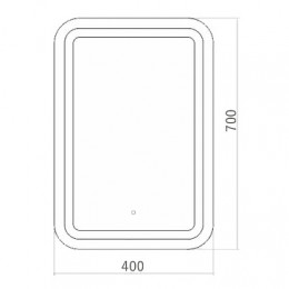 AZARIO зеркало Мальта 400*700 сенсор выкл
